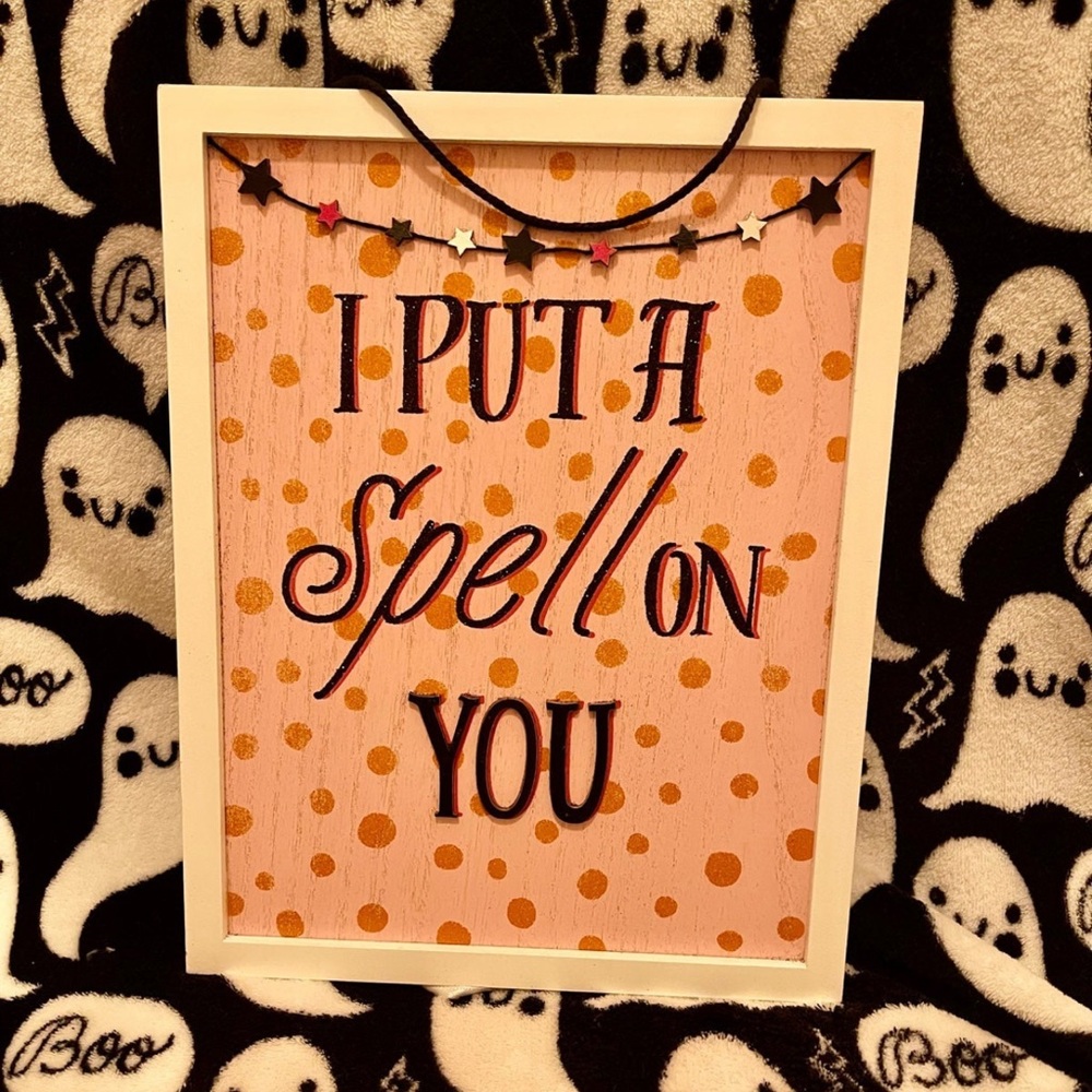 Target halloween sign, I put a spell on you